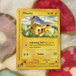 Pokemon Pikachu 124/165 Expedition Common Regular 2002 50 HP English - Image 1