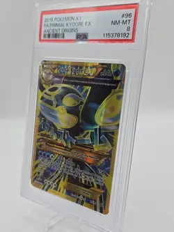 2015 Pokemon XY FA/Primal Kyogre EX (Shiny Full Art) Ancient Origins Holo PSA 8 - Image 2