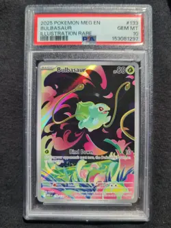 Pokemon 2025 Bulbasaur 133/132 Full Art IR Mega Evolution GEM MINT PSA 10 - Image 1