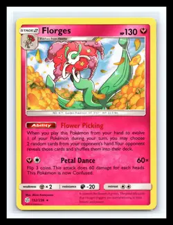 💥 2019 Pokemon Sun & Moon - Cosmic Eclipse #152 - Holo - Florges - Image 1