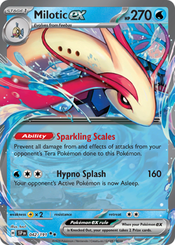 MILOTIC EX 042/191 DOUBLE RARE SURGING SPARKS POKEMON NEAR MINT - Image 1