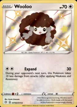 Wooloo SV103/SV122 Shining Fates: Shiny Vault Pokemon-EN NM - Image 1