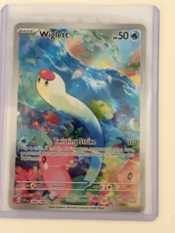 Wiglett Scarlet & Violet Illustration Rare Pokemon Near Mint Condition - Image 1