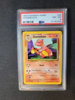 1999 Pokemon Game 24 Charmeleon PSA 8 WoTC - Image 1
