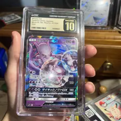 CGC 10 PRISTINE Japanese Mewtwo GX 017/024 Detective Pikachu SMP2 Pokemon Card - Image 1