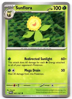 Sunflora 007/167 Uncommon Twilight Masquerade Pokemon Near Mint - Image 1