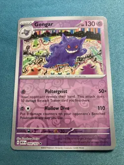 Pokemon TCG Scarlet & Violet Gengar 094/165 Rare Reverse Holo NM Condition - Image 1