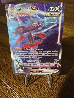 Pokemon Inteleon VMAX Secret Rare Holo Fusion Strike 266/264 320 HP - Image 1
