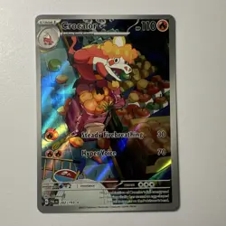 Pokemon TCG Crocalor Illustration Rare Holo 202/193 Sv02 110 HP - Image 1