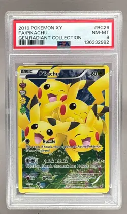 2016 Pokemon Generations Radiant RC29 Pikachu PSA 8 136332992 - Image 1