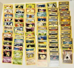 Pokemon Lot of 71 Unplayed Base Set Cards - Image 1