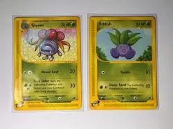 Two Mint 💎 2003 e-Cards Oddish #122 & Gloom #78/165 Unlimited Expedition - Image 1