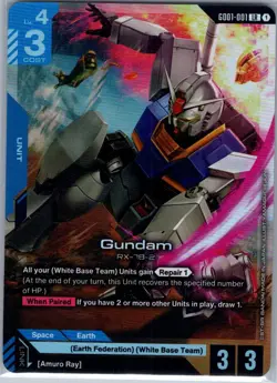 Gundam GD01-001 LR Newtype Rising - Gundam Card Game - NM - Image 1