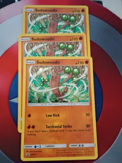 3x Pokemon Sudowoodo SM207 Promo COSMOS Holo English Card 2018 LP - Image 1