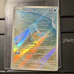 Pokemon Squirtle Illustration Rare Holo 170/165 Scarlet & Violet 151 HP 60 Card - Image 1