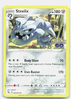 Steelix Pokemon GO #044/078 Pokemon Card TCG NM - Image 1