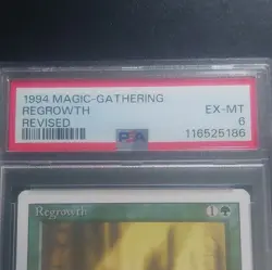 1994 Magic the Gathering Revised Regrowth PSA 6 Sorcery Card English - Image 3