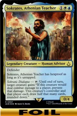 1x - Sokrates, Athenian Teacher - FOIL #67 - Assassin's Creed - NM MTG - Image 1