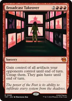 Broadcast Takeover Light Play, English Magic the Gathering MTG Teenage Mutant Ni - Image 1