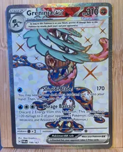 Greninja ex 198/167 SIR Tera Full Art Pokemon Twilight Masquerade NM - Image 1