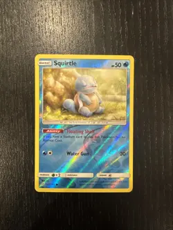 Pokemon TCG Squirtle 22/181 Reverse Holo Common SM Team Up LP - Image 1