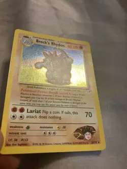 Pokemon Gym Heros Brock's Rhydon 2/132 Holo NM - Image 3