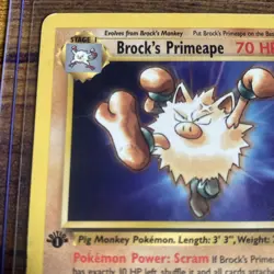 Brock's Primeape 35/132 Gym Challenge Regular First Edition Pokemon Card - Image 2