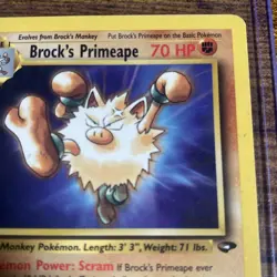 Brock's Primeape 35/132 Gym Challenge Regular First Edition Pokemon Card - Image 3