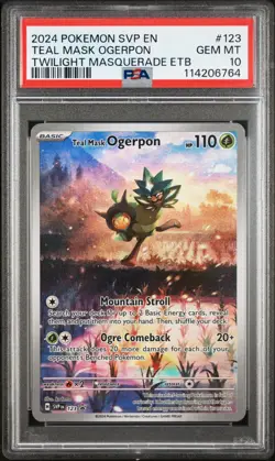 2024 POKEMON SV BLACK STAR PROMO SVP EN #123 TEAL MASK OGERPON PSA 10 - Image 1