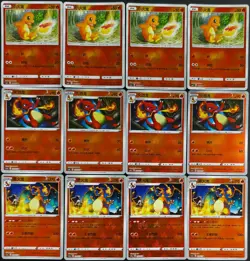 Charmander Charmeleon Charizard R Reverse Holo Pokemon Chinese Holo Lot 12 NE40 - Image 1