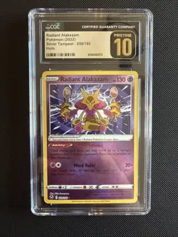 Radiant Alakazam – Pokemon (2022) Silver Tempest 059/195 – CGC Pristine 10 –Holo - Image 1