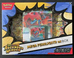 Pokemon TCG Ascended Heroes Mega Feraligatr Ex Box - Sealed In Hand Fast Ship - Image 1