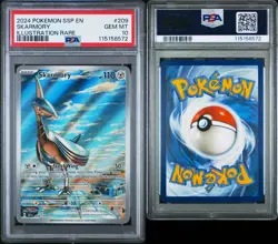 2024 POKEMON SSP EN-SURGING SPARKS ILLUSTRATION RARE #209 SKARMORY PSA 10 - Image 1
