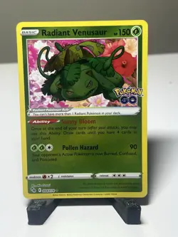 Radiant Venusaur 004/078 Pokemon GO Holo - Image 1