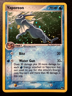 Vaporeon 6/17 POP Series 3 Promo Pokemon Card Holo Foil Rare LP - Image 1