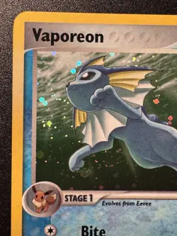 Vaporeon 6/17 POP Series 3 Promo Pokemon Card Holo Foil Rare LP - Image 3