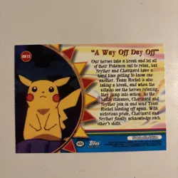 topps Pokemon TV Animation Series 3 Holo Foil OR15 A Way Off Day Off - Image 3