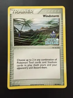 Pokemon TCG Crystal Guardians Windstorm - 85/100 Stamped Reverse Holo Near Mint - Image 1