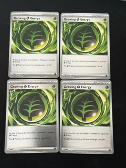 4X Growing Grass Energy 086/088 Playset Pokemon Perfect Order Reverse Holo - Image 1