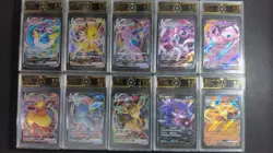 10x OCD 9.5 Graded Pokemon Chinese Eeveelutions VMAX Charizard ex Mew Lot LN05 - Image 1