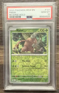 2023 POKEMON MEW EN-151 REVERSE HOLO #127 PINSIR PSA 10 - Image 1