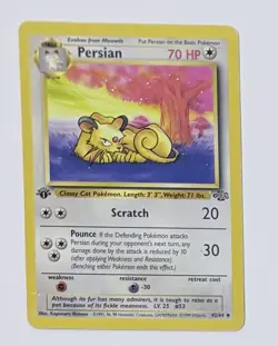 Pokemon TCG Persian 1st Edition Jungle 42/64 MP - Image 1