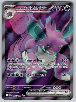 Team Rocket's Nidoking ex 216/182 Destined Rivals NM Pokemon Ultra Rare - Image 1
