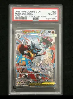 Mega Lucario ex Mega Evolutions 179/132 SIR PSA 10 - Image 1