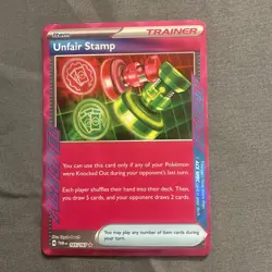 🔥 Pokemon TCG SV06: Twilight Masquerade #165/167 Unfair Stamp 🔥 - Image 1