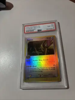 2003 POKEMON EX SANDSTORM #37 FEAROW-REVERSE FOIL PSA 8 - Image 1