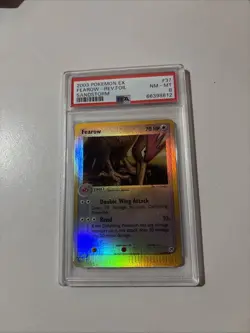 2003 POKEMON EX SANDSTORM #37 FEAROW-REVERSE FOIL PSA 8 - Image 2