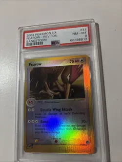 2003 POKEMON EX SANDSTORM #37 FEAROW-REVERSE FOIL PSA 8 - Image 4