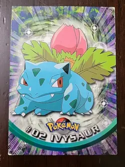 HP! BLUE Label Ivysaur #02 Topps Series 1 TV Animation Edition Pokemon 1999 - Image 1