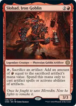 NM Slobad, Iron Goblin, MTG, Phyrexia: One, Magic the Gathering, 149 - Image 1